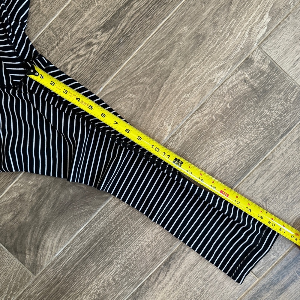 Lululemon Wunder Under Crop Parallel Stripe Black… - image 8